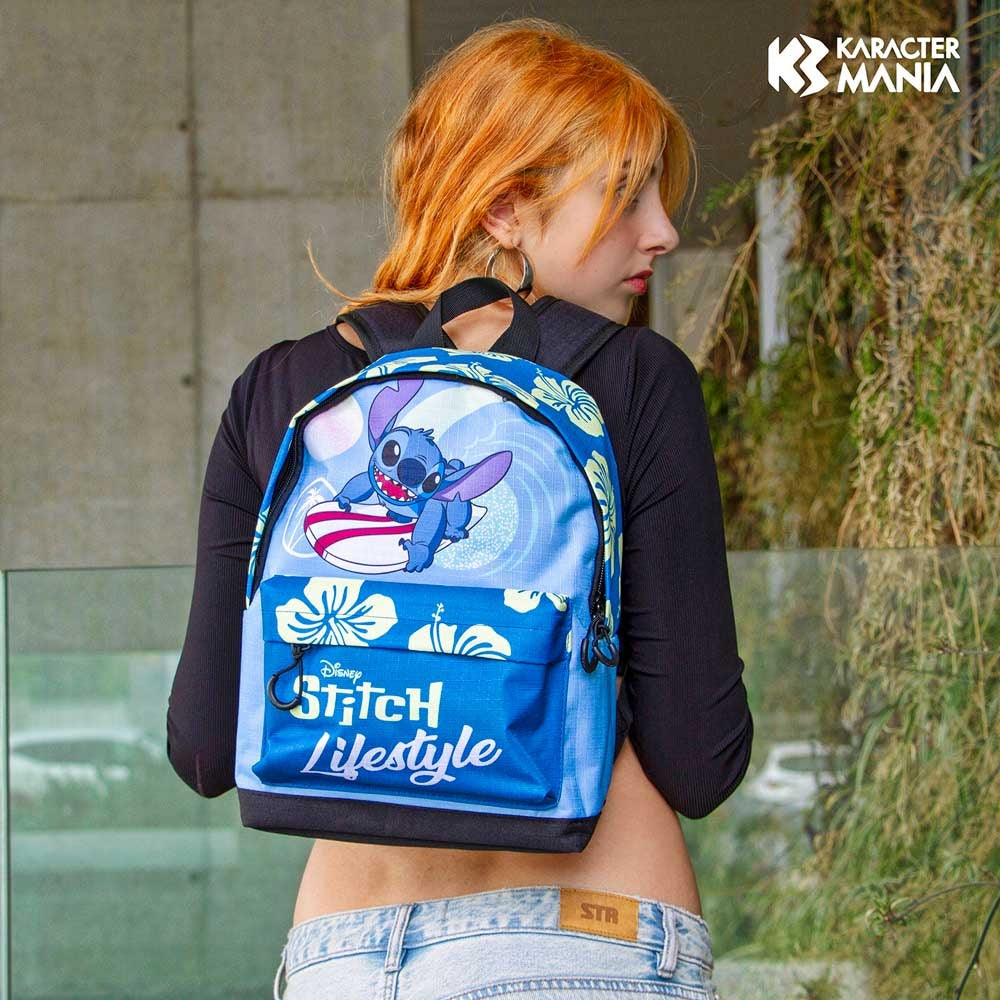 Disney Stitch Rugzak Lifestyle Premium Quality - 2 Vakken - Laptop / tablet vak - Hoogte 44cm