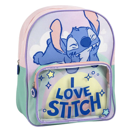 Disney Stitch Rugzak Kind 30 cm Transparant Voorvak Meisjes