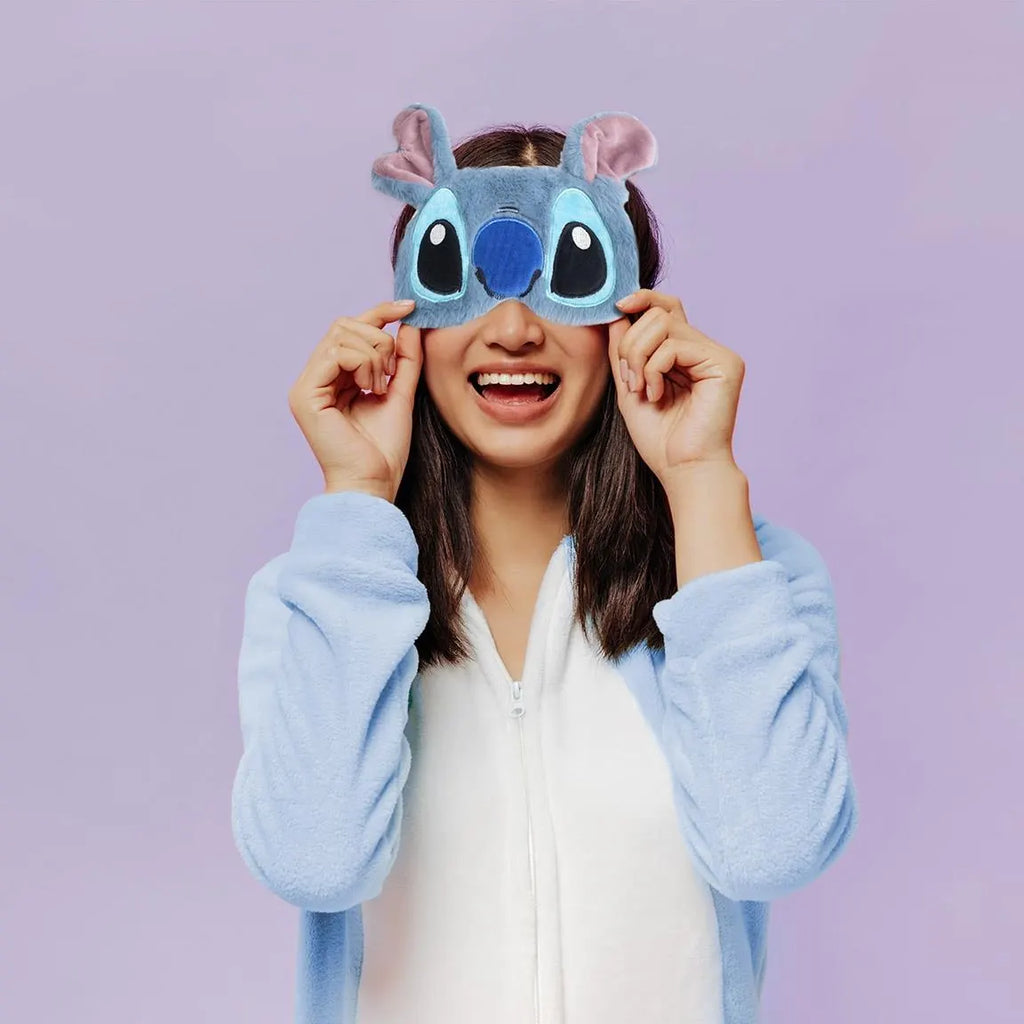 Disney Stitch & Angel Beauty Set 6-Delig – Toilettas, Haarborstel, Slaapmasker, Haarband & Make-up Sponsjes