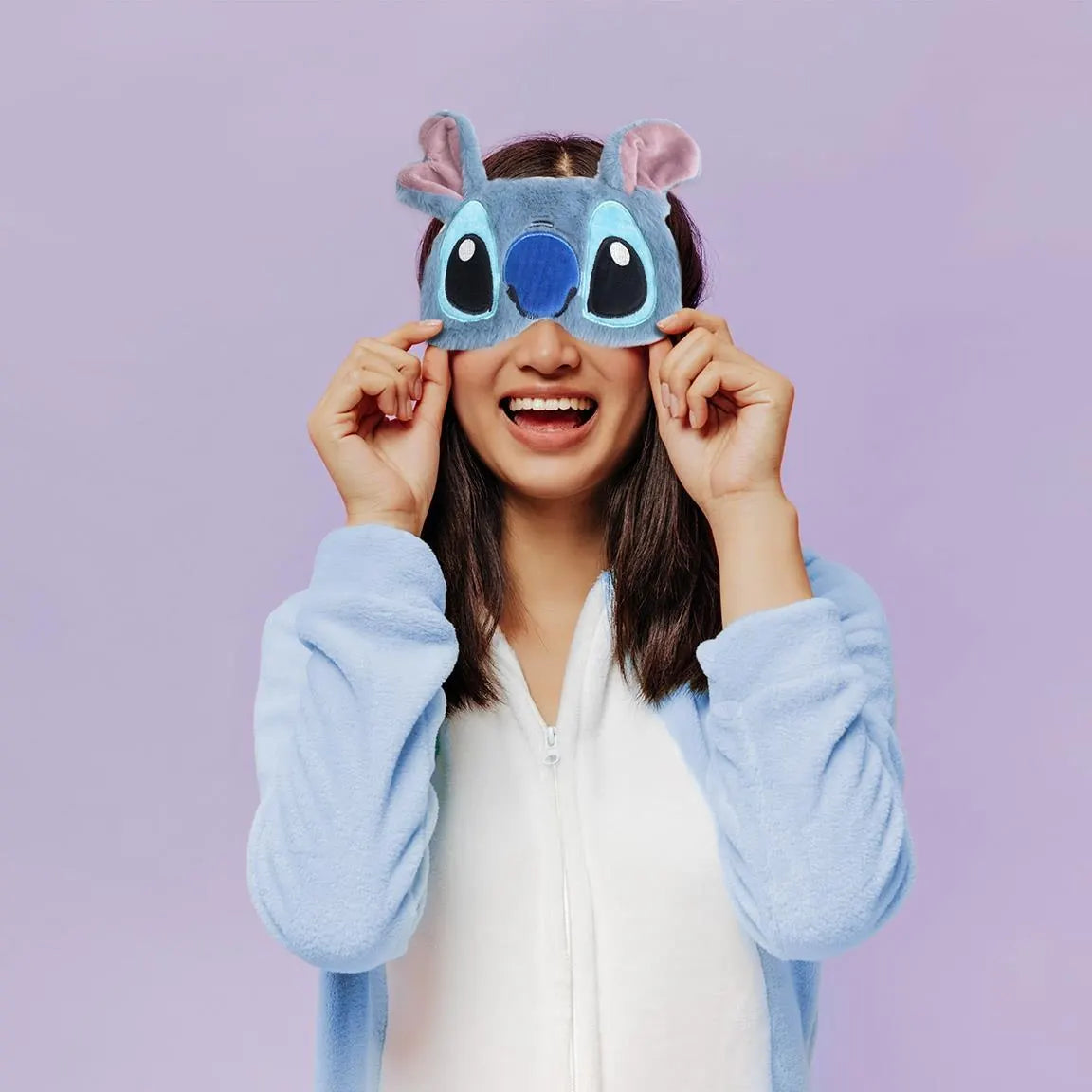 Disney Stitch & Angel Beauty Set 6-Delig – Toilettas, Haarborstel, Slaapmasker, Haarband & Make-up Sponsjes