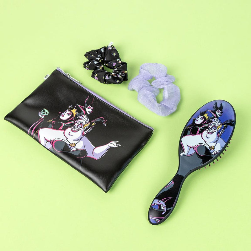 Disney Villains Beauty Set Haarborstel Haar Scrunshies Toilettas