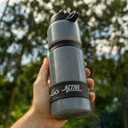 WatertoGo Wasserfilter-Trinkflasche 75cl Active Schwarz umweltbewusstes sicheres Wassertrinken