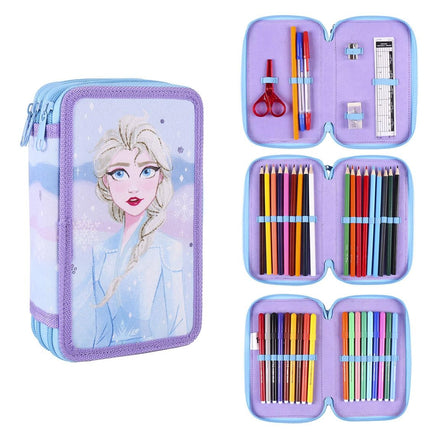 Disney Frozen Dreifach-Federmäppchen mit Inhalt