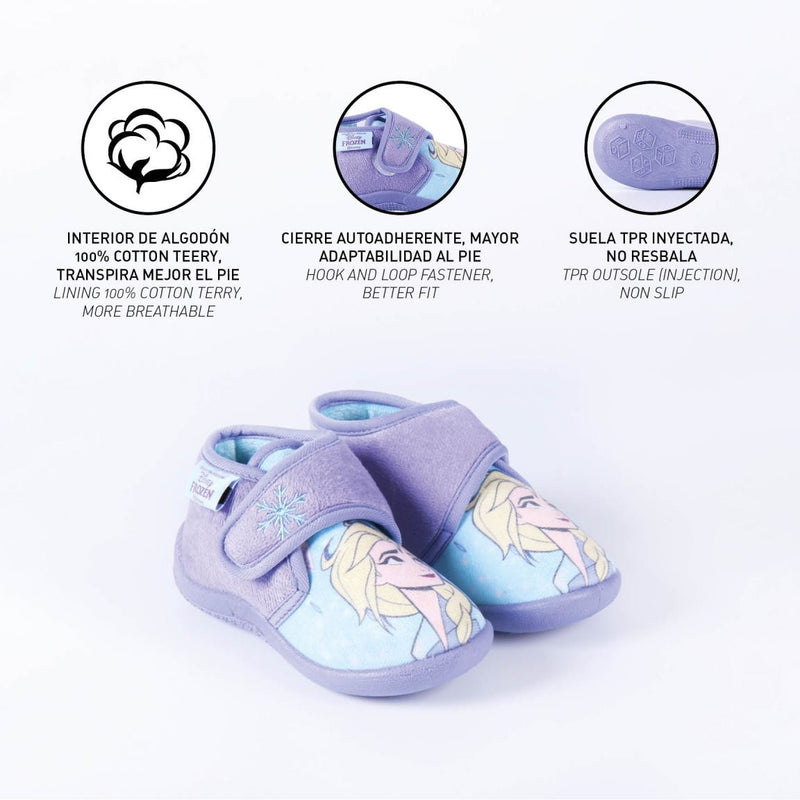Disney Frozen 2 Hausschuhe Klettverschluss Schneeflocke