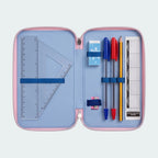 Frozen Gevuld Etui 3 Vaks – Elsa – Blauw – 51 Delig – Officieel Gelicenseerd – Inclusief Stiften, Kleurpotloden en Schoolspullen