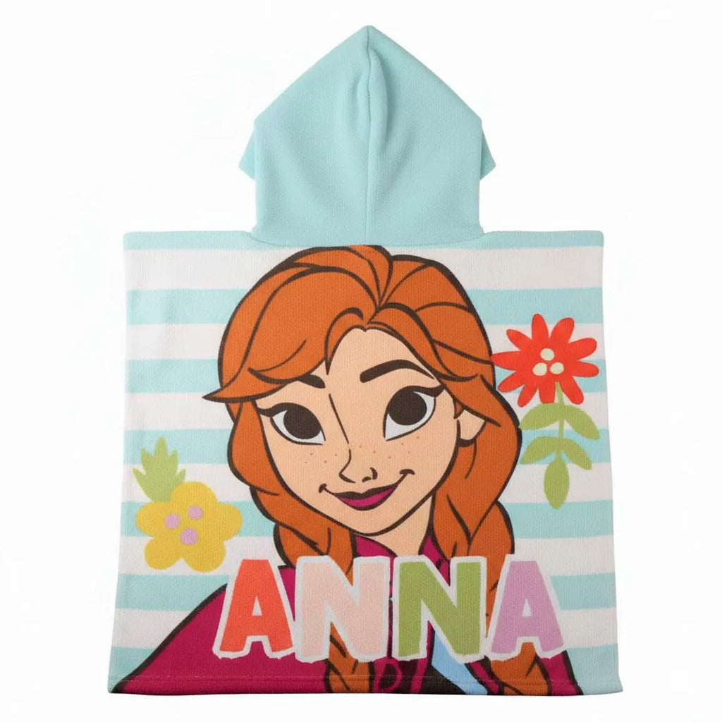Frozen Poncho Elsa en Anna – Badponcho Kinderen – Strandponcho – Sneldrogend – Polyester – Met Capuchon