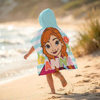 Frozen Poncho Elsa en Anna – Badponcho Kinderen – Strandponcho – Sneldrogend – Polyester – Met Capuchon