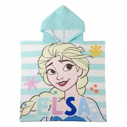 Frozen Poncho Elsa en Anna – Badponcho Kinderen – Strandponcho – Sneldrogend – Polyester – Met Capuchon