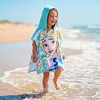 Frozen Poncho Elsa en Anna – Badponcho Kinderen – Strandponcho – Sneldrogend – Polyester – Met Capuchon