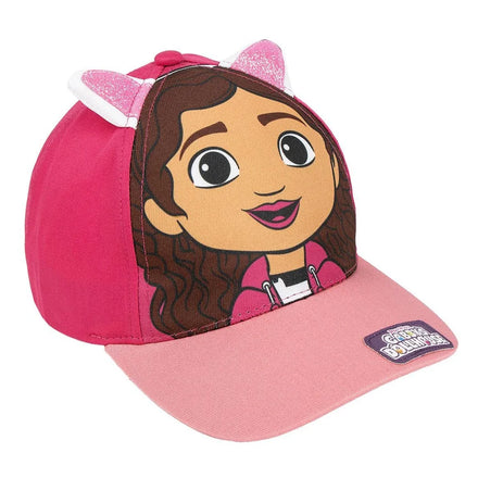 Gabby's Poppenhuis Pet Meisjes – Roze Cap met Oortjes – Zomer Pet – Verstelbaar – Officieel Gelicenseerd