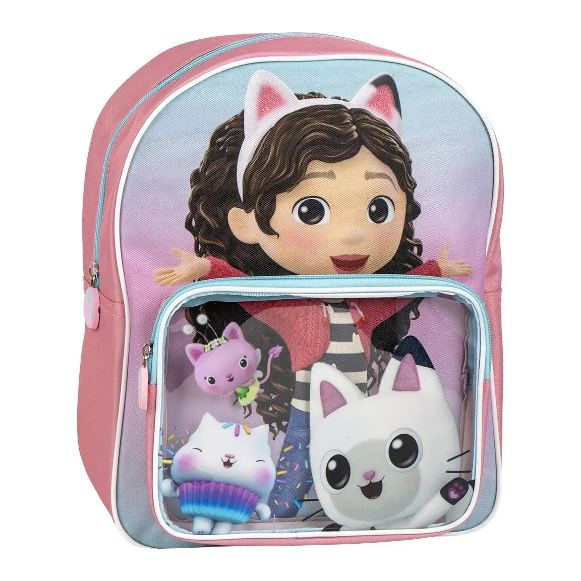 Gabby’s Poppenhuis Rugzak Meisjes – Kinder Rugzak – Roze – 30 cm – Doorzichtig Voorvak