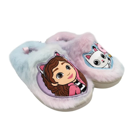 Gabby’s Poppenhuis Sloffen voor Meisjes – Zachte Pluche Instapsloffen met Gabby & Kattenvriendjes