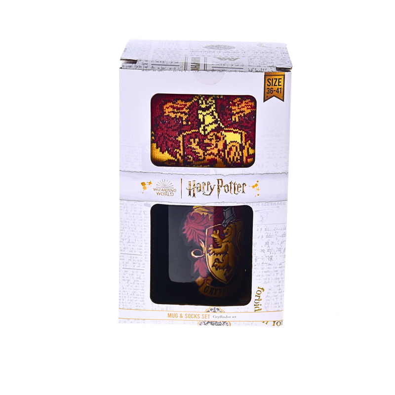 Harry Potter Gryffindor Becher Socken Geschenk Box - Größe 36-41