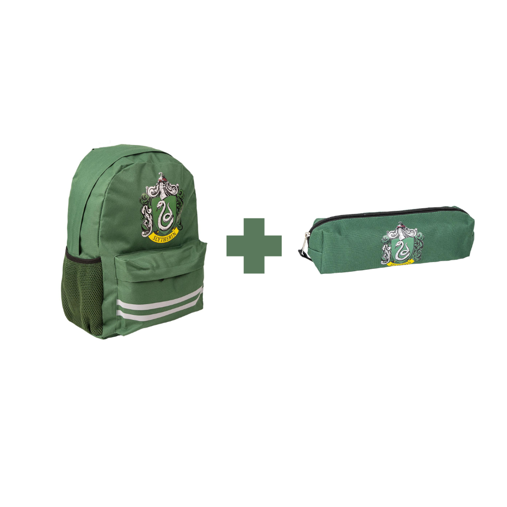 Harry Potter Rugzak + Etui Slytherin- Hoogte 41cm