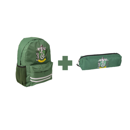 Harry Potter Rucksack + Tasche Slytherin- Höhe 41cm