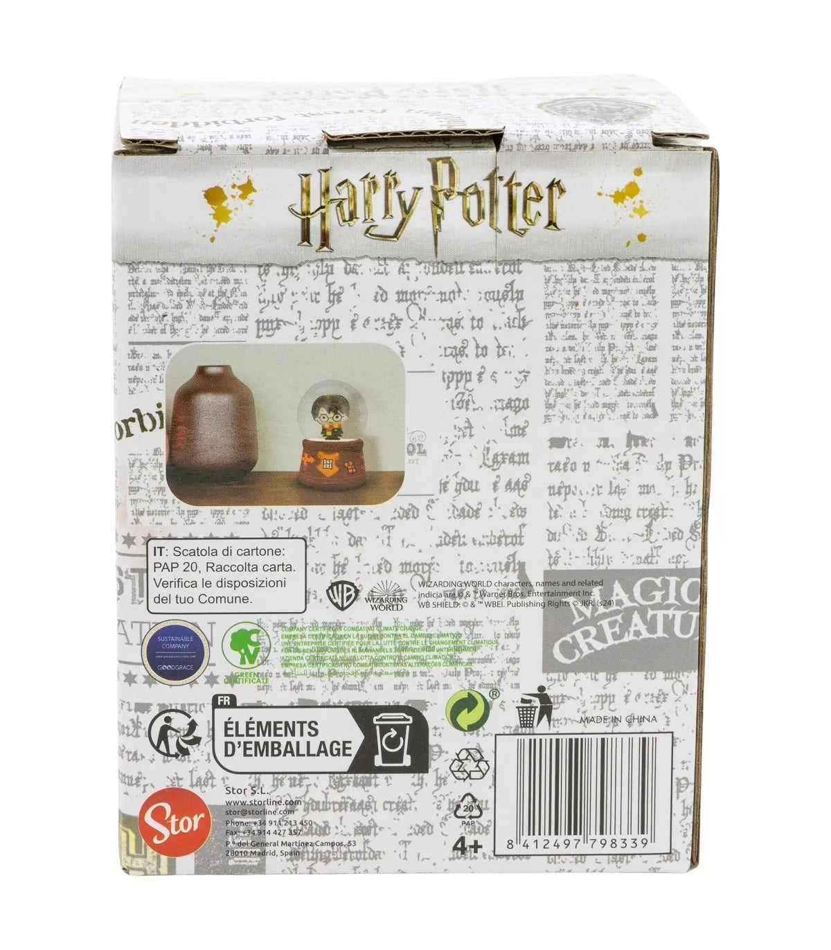Harry Potter Sneeuwbol Jongens – Wizarding World Sneeuwbol met Glitters – Decoratie Cadeau
