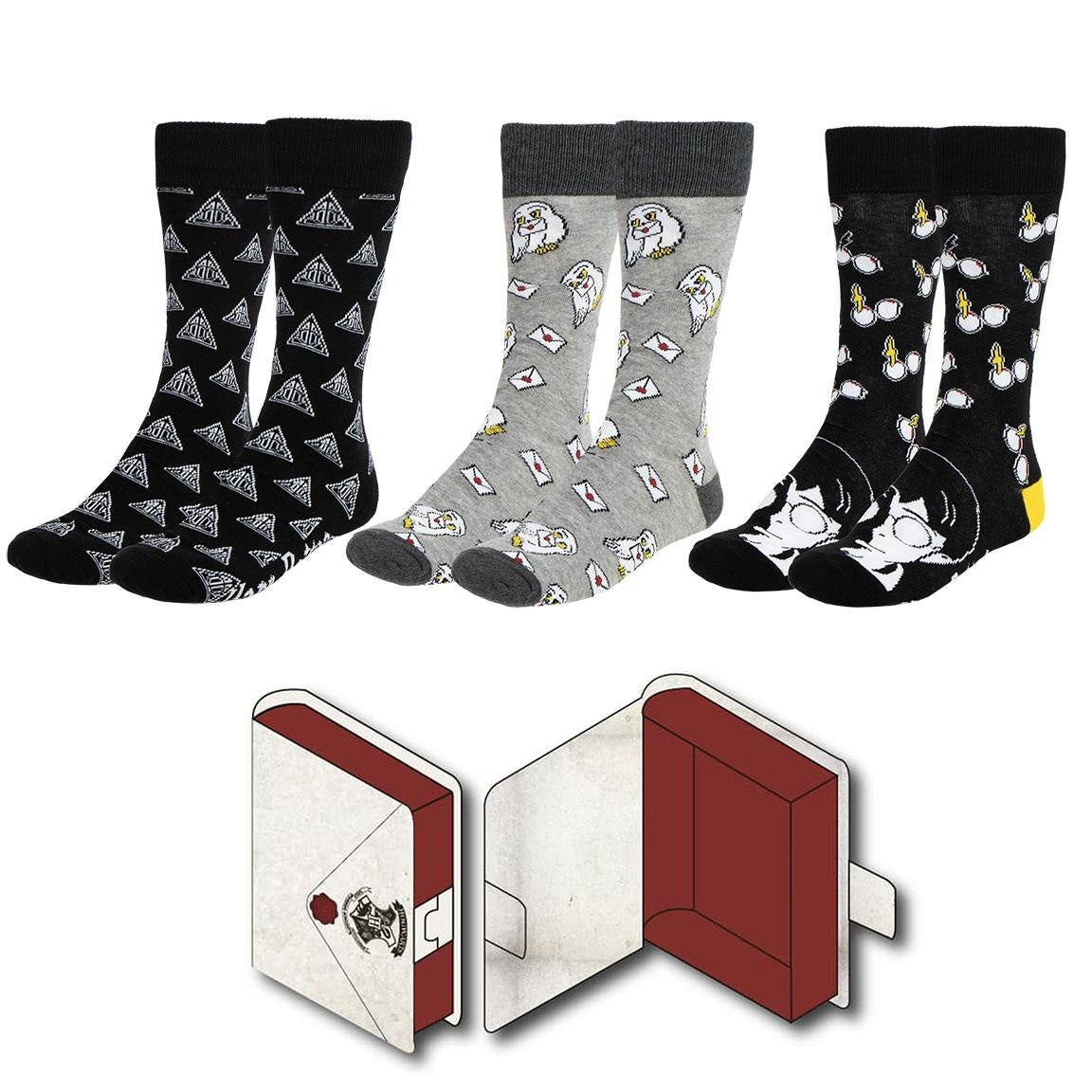Harry Potter Sokken Dames Heren - 3 Paar - Maat 38-45 - One Size
