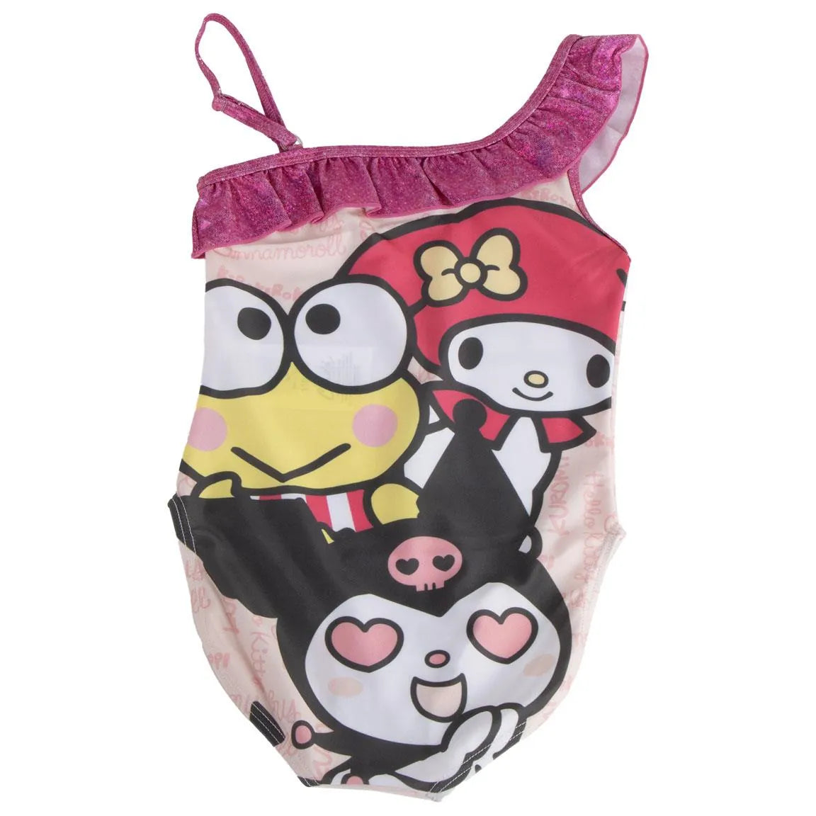 Hello Kitty Badpak Meisjes - Sanrio Badpak met Glitters - Officiële Merchandise