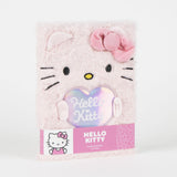 Hello Kitty Fluffy Notebook – Roze Pluche Notitieboek – Schattig Dagboek met Hartmotief