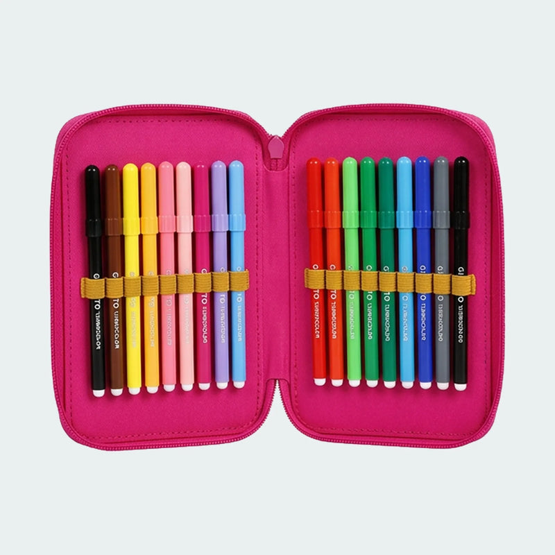 Hello Kitty and Friends Gevulde Etui 3 Vaks – 46 Delig – Officieel Gelicenseerd