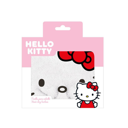 Hello Kitty Haarhanddoek – Sneldrogende Turban met Strik – Officieel Sanrio