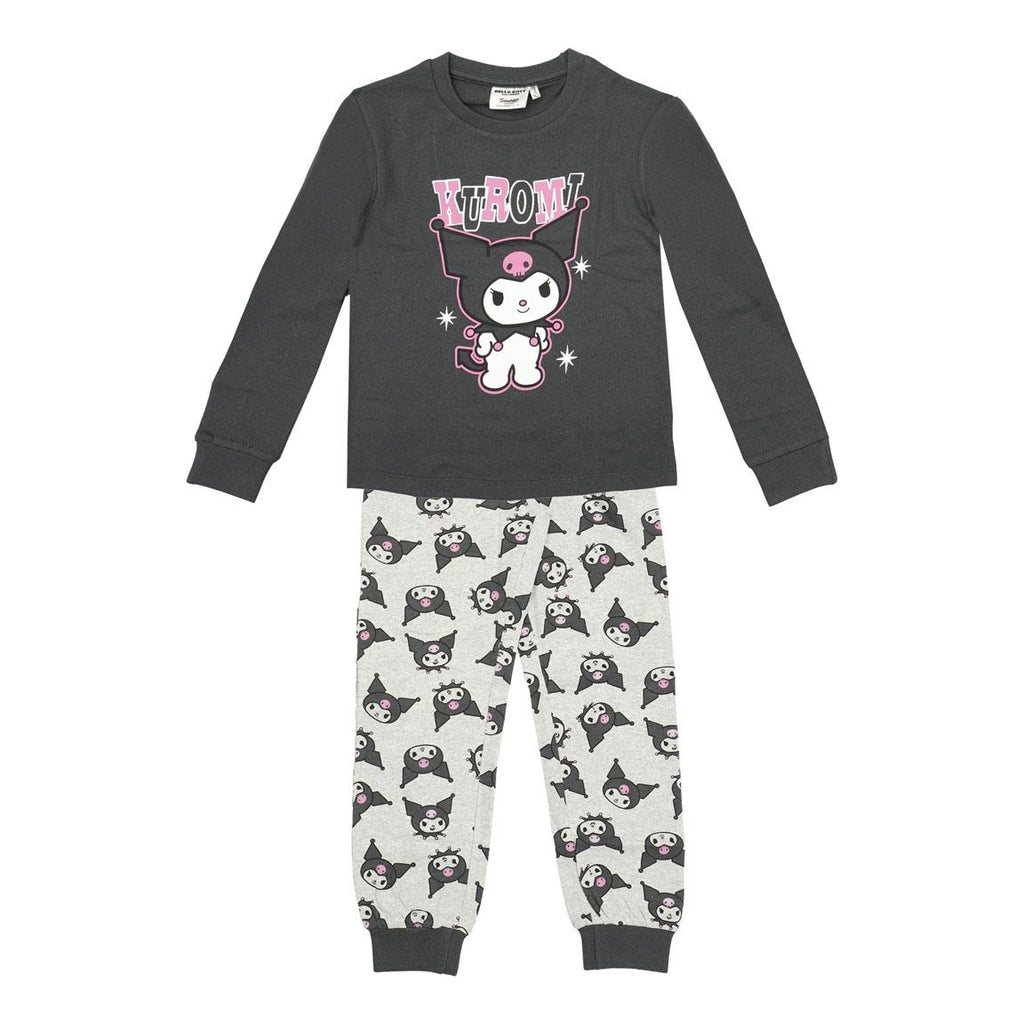 Hello Kitty Kuromi Pyjama voor Meisjes – Zwart en Grijs – Officieel Gelicenseerd