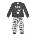 Hello Kitty Kuromi Pyjama voor Meisjes – Zwart en Grijs – Officieel Gelicenseerd