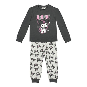 Hello Kitty Kuromi Pyjama voor Meisjes – Zwart en Grijs – Officieel Gelicenseerd