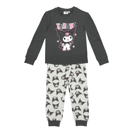 Hello Kitty Kuromi Pyjama voor Meisjes – Zwart en Grijs – Officieel Gelicenseerd