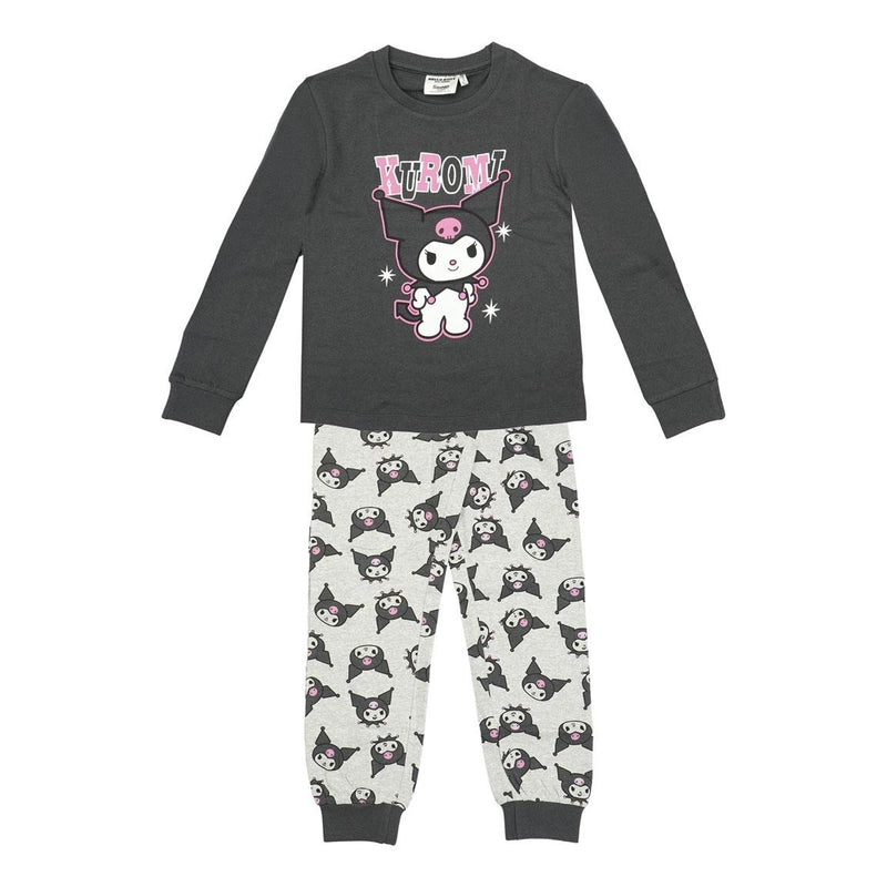 Hello Kitty Kuromi Pyjama voor Meisjes – Zwart en Grijs – Officieel Gelicenseerd