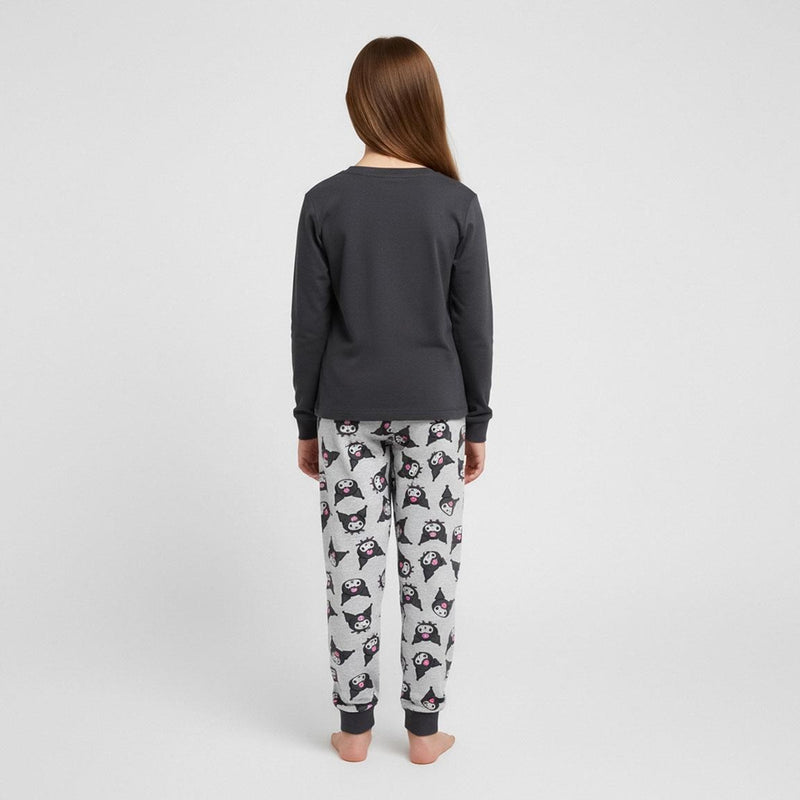 Hello Kitty Kuromi Pyjama voor Meisjes – Zwart en Grijs – Officieel Gelicenseerd