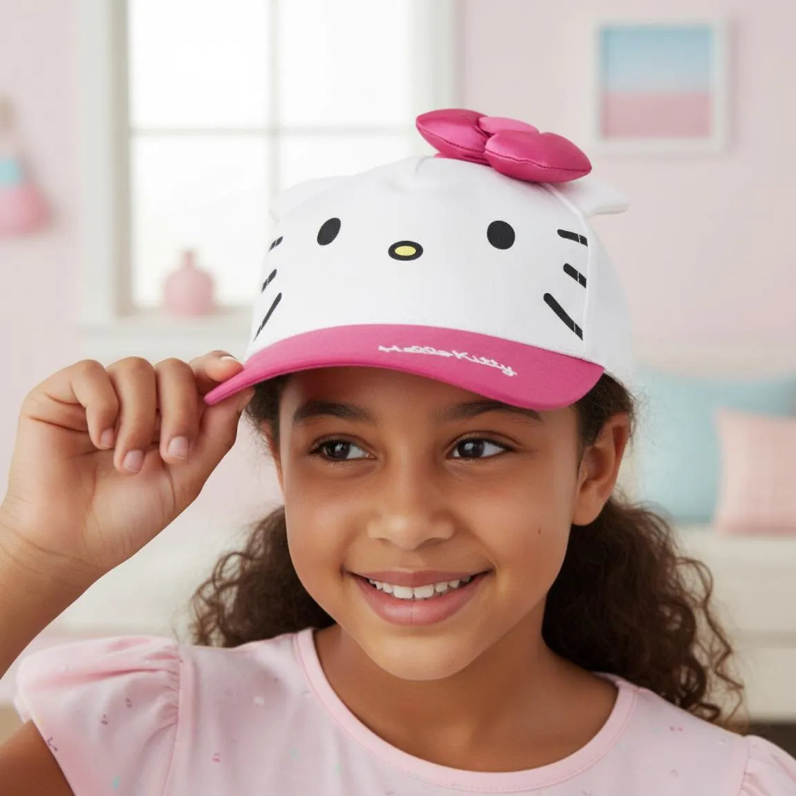 Hello Kitty Kappe mit Schleife