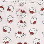 Hello Kitty and Friends Shortama Meisjes Wit Roze – Tweedelige Zomerset met Hello Kitty My Melody Kuromi en Cinnamoroll – Officiële Sanrio Merchandise