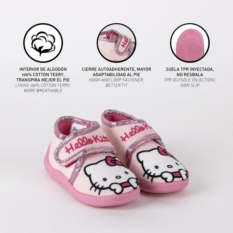 Hello Kitty Sloffen Meisjes – Roze Pantoffels met Klittenbandsluiting – Comfort & Stijl