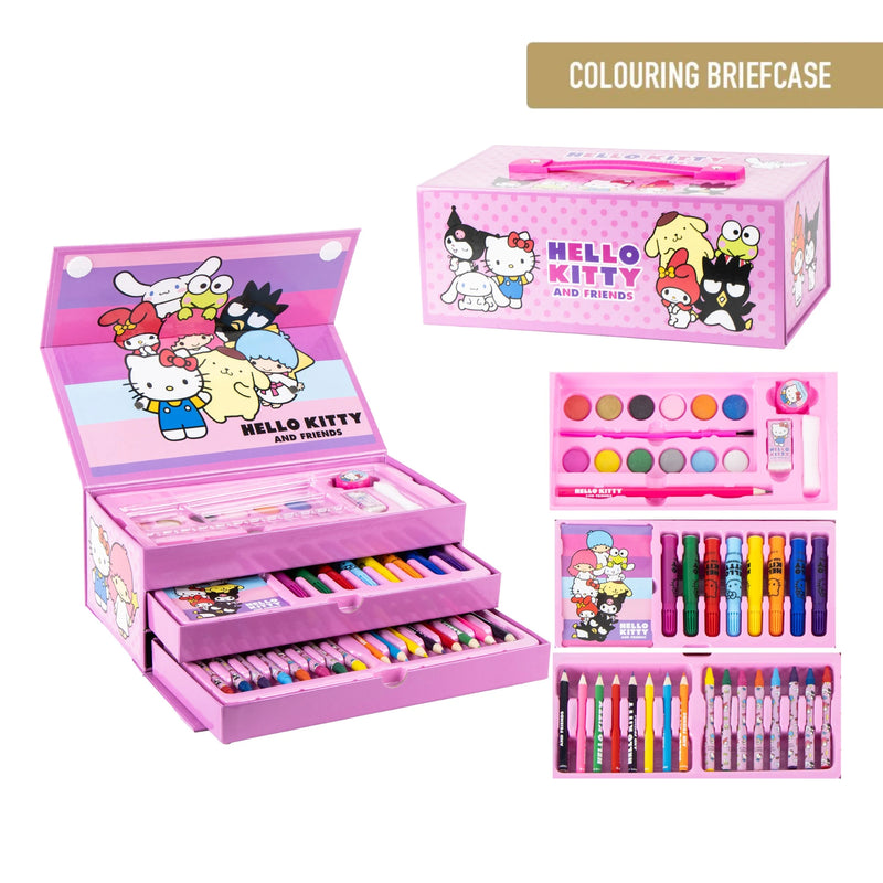 Hello Kitty Tekendoos Kind – 44-delige Kleurset om te Knutselen en Tekenen – Voor Meisjes en Jongens