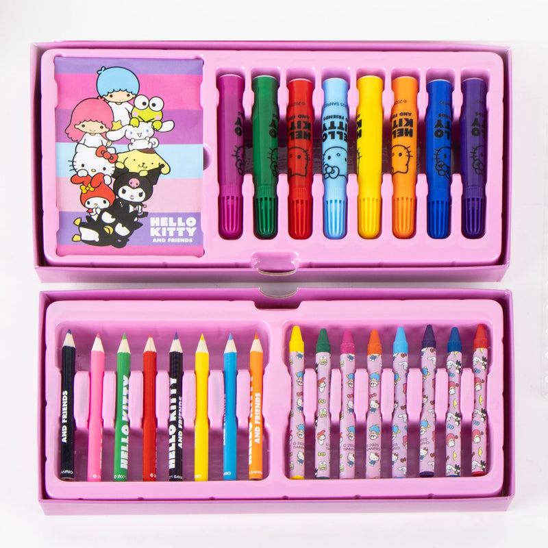 Hello Kitty Tekendoos Kind – 44-delige Kleurset om te Knutselen en Tekenen – Voor Meisjes en Jongens