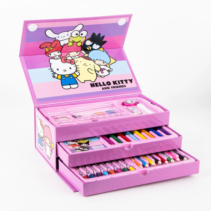 Hello Kitty Tekendoos Kind – 44-delige Kleurset om te Knutselen en Tekenen – Voor Meisjes en Jongens