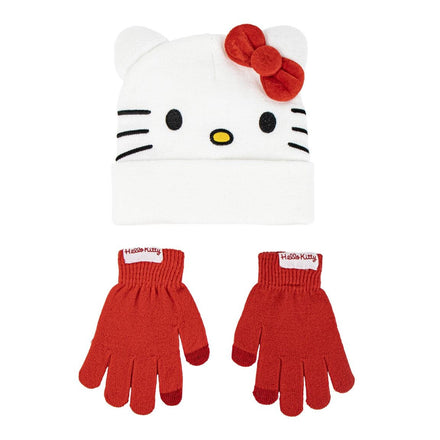 Hello Kitty Winterset Meisjes – Muts en Handschoenen – Warm & Zacht – Officieel Gelicenseerd