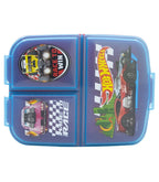 Hot Wheels Broodtrommel met 3 Vakken - Lunchbox met Verdeelvakken - BPA-vrij - Jongens
