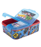 Hot Wheels Broodtrommel met 3 Vakken - Lunchbox met Verdeelvakken - BPA-vrij - Jongens