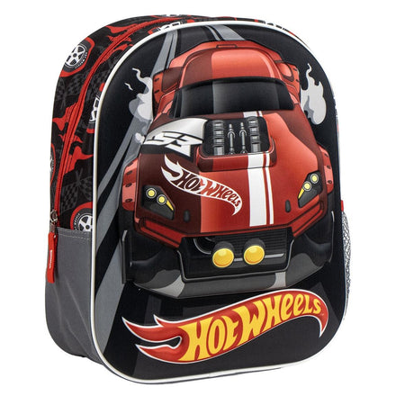 Hot Wheels Rugzak Kind – 3D Schooltas – Raceauto Design – Stoere Jongens & Meisjes Rugzak