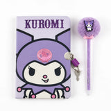 Hello Kitty Kuromi Dagboek Schrijfset met Slot en Pen