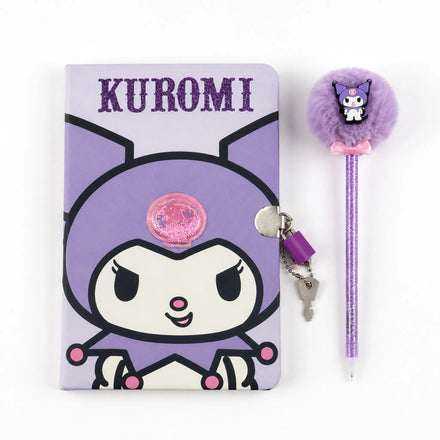 Hello Kitty Kuromi Dagboek Schrijfset met Slot en Pen