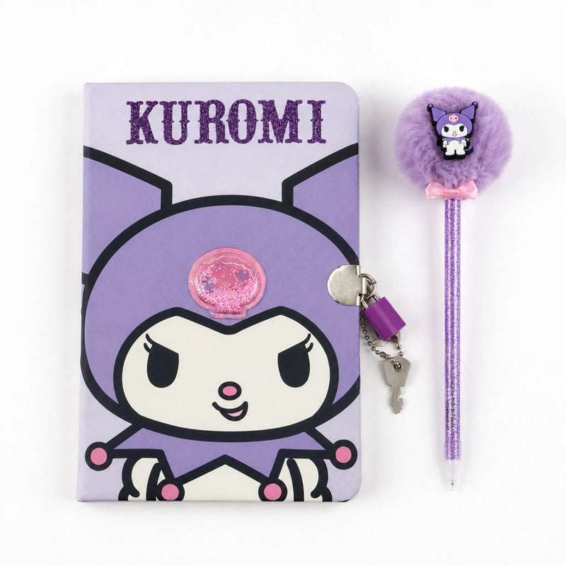 Hello Kitty Kuromi Dagboek Schrijfset met Slot en Pen