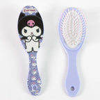 Kuromi Verzorgingsset Meisjes met Transparante Toilettas Handdoek Haarborstel en Hervulbaar Flesje Officieel Gelicenseerd