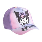 Hello Kitty Kuromi Pet en Zonnebril Set – Paars Roze – UV400 Bescherming – Verstelbare Zomer Pet voor Meisjes