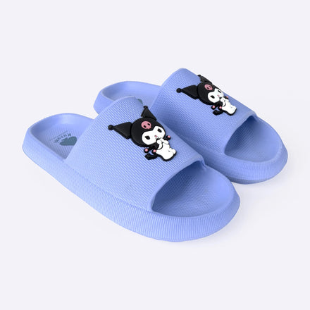 Hello Kitty Kuromi Slippers Dames – Paarse Badslippers – Comfortabele Sanrio Slippers – Zomerse Instappers – Officiële Merchandise
