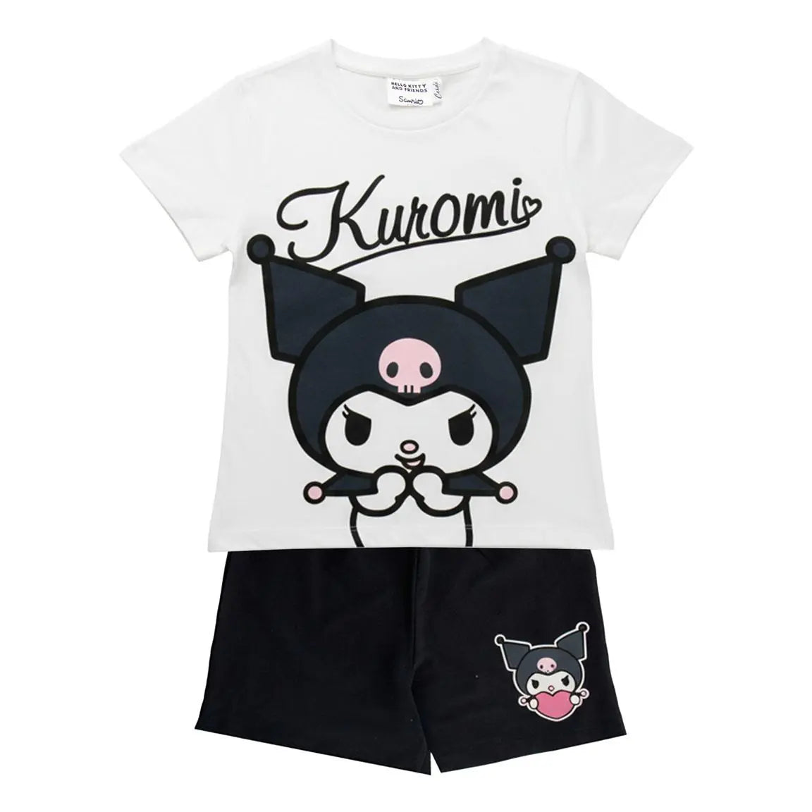Hello Kitty Kuromi Kledingset – Zomer Set Meisjes – T-shirt en Korte Broek – Officieel Gelicenseerd