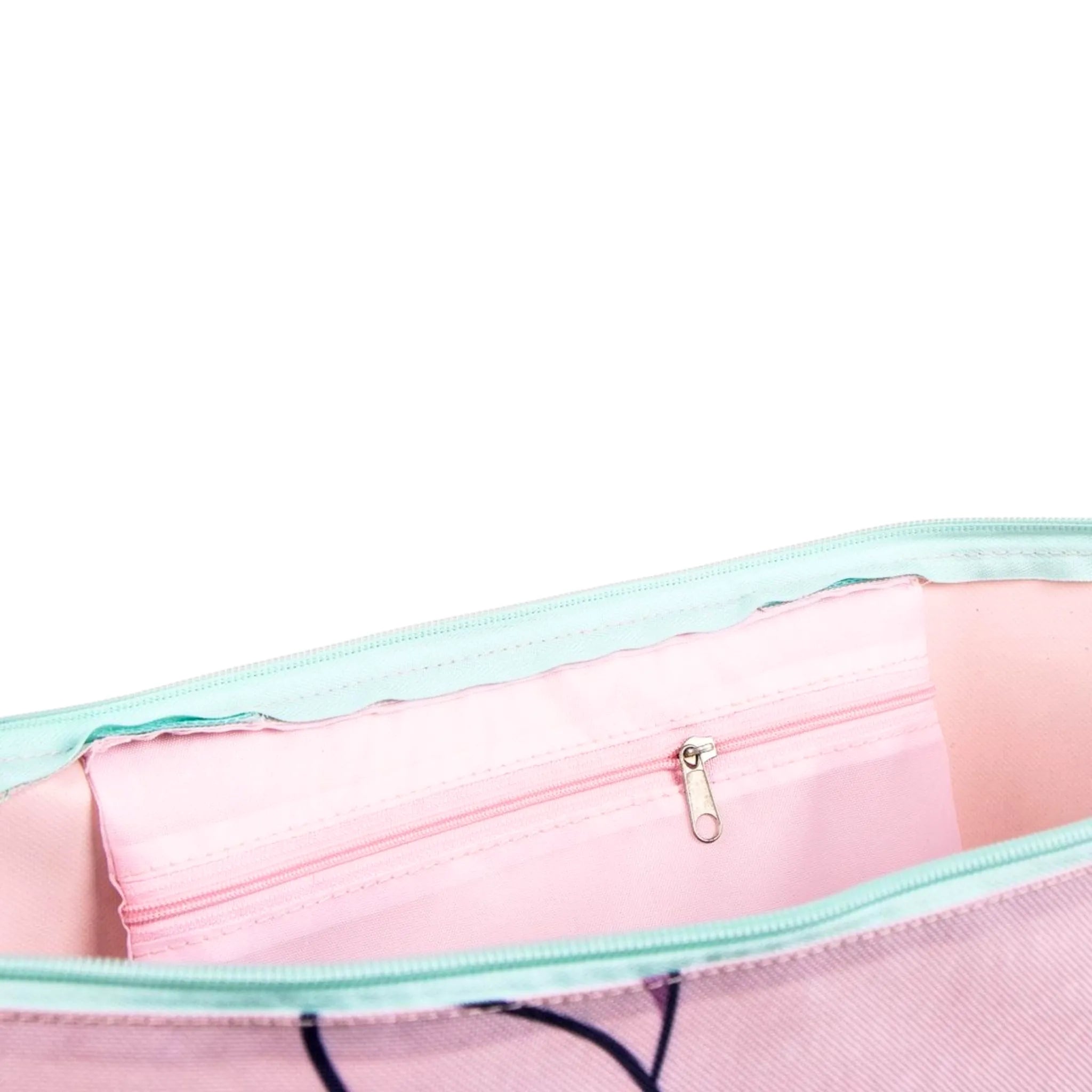 Disney Stitch Beach Bag – Large Shoulder Bag with Angel – Light Pink & Blue – Zipper & Inner Pocket
