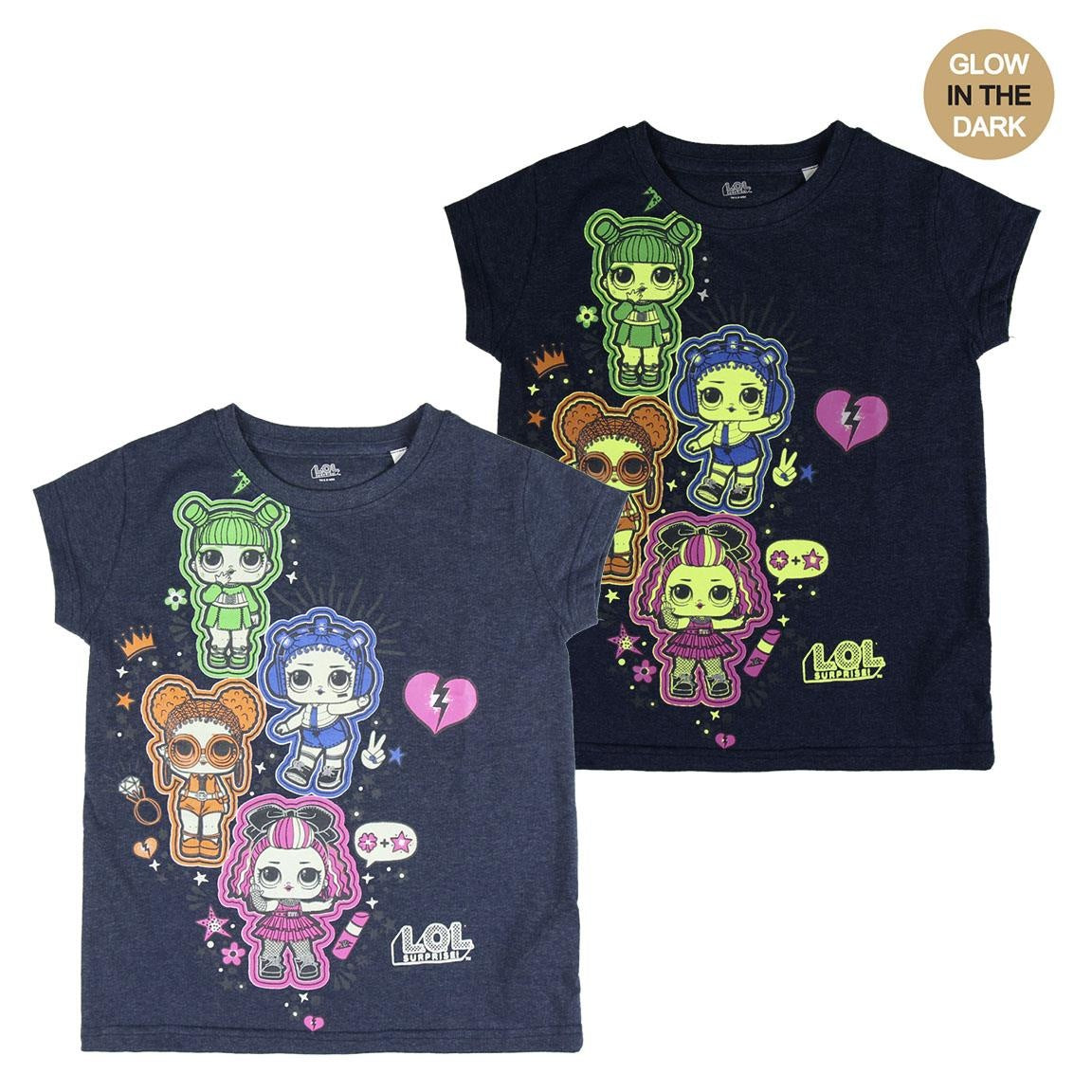 LOL Surprise Meisjes T-shirt Glow in the Dark